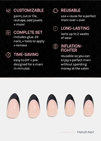 AOA Pro Press-On Nails: French Noir