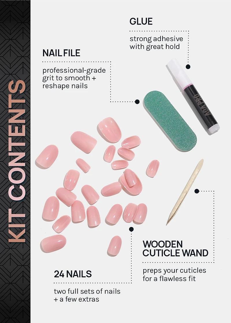 AOA Pro Press-On Nails: Bubble Gum