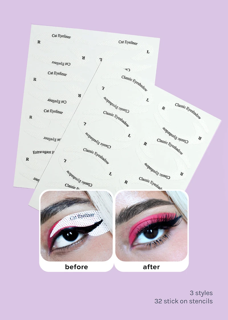 AOA Eyeshadow + Eyeliner Sticker Templates