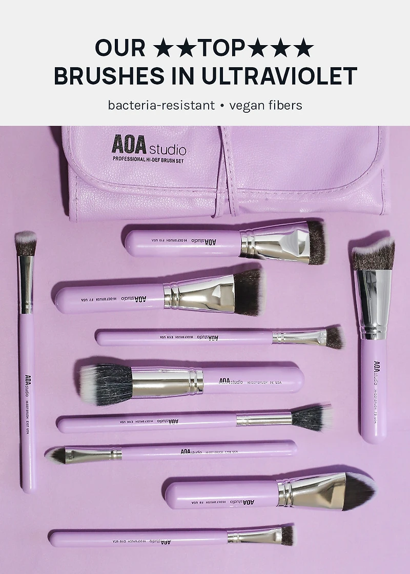 AOA UltraViolet Single Brush – F7 Large Wedge Brush