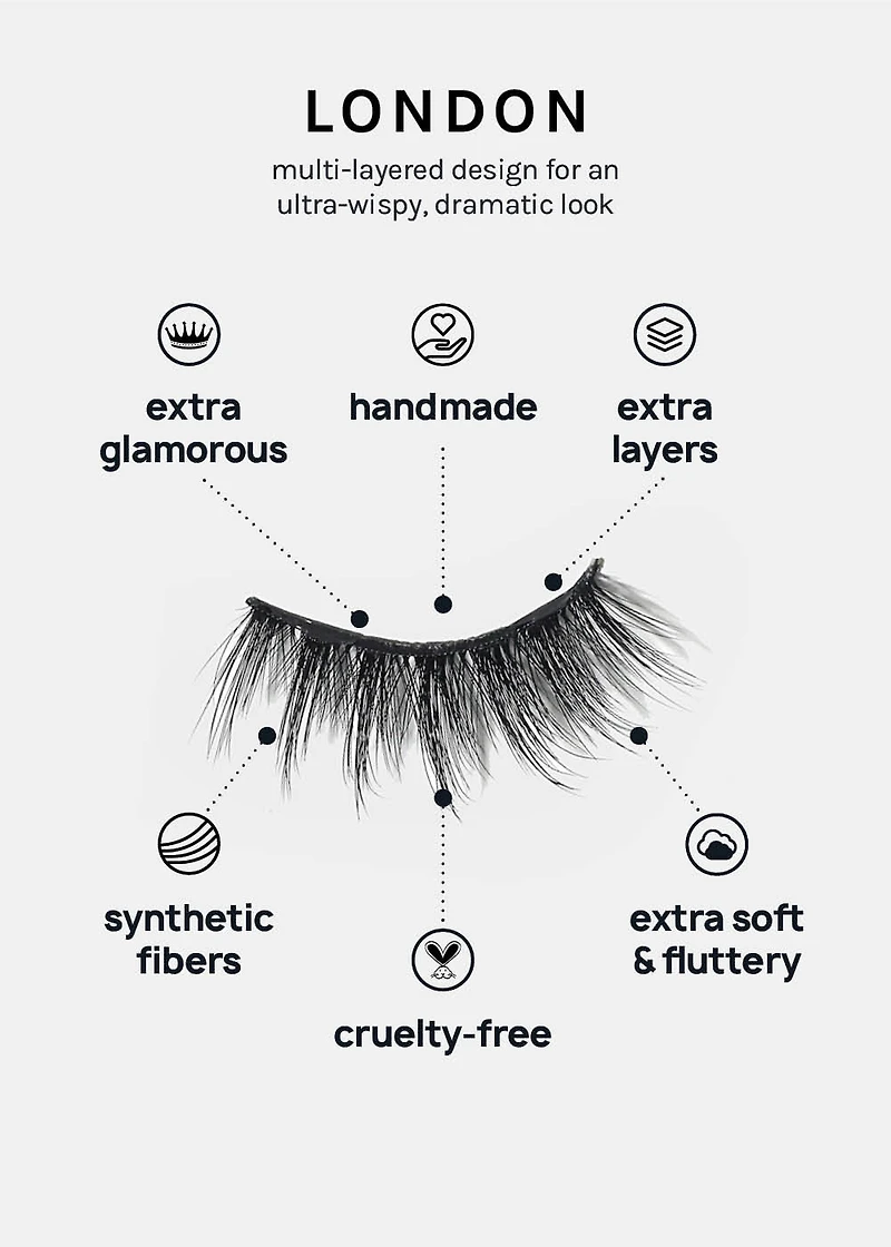 A+ Glam 3D Faux Mink Lashes - London