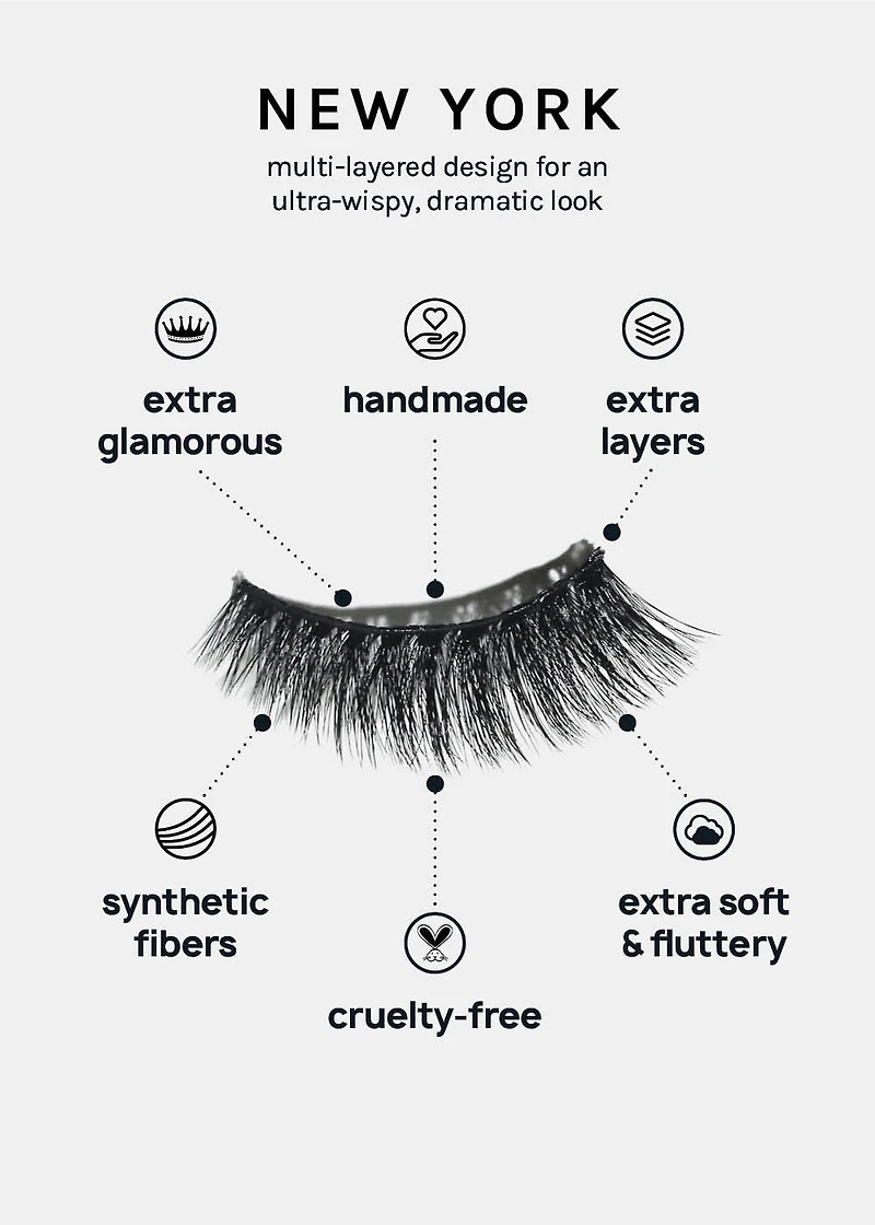 A+ Glam 3D Faux Mink Lashes - New York
