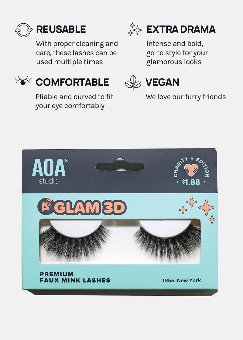 A+ Glam 3D Faux Mink Lashes - New York