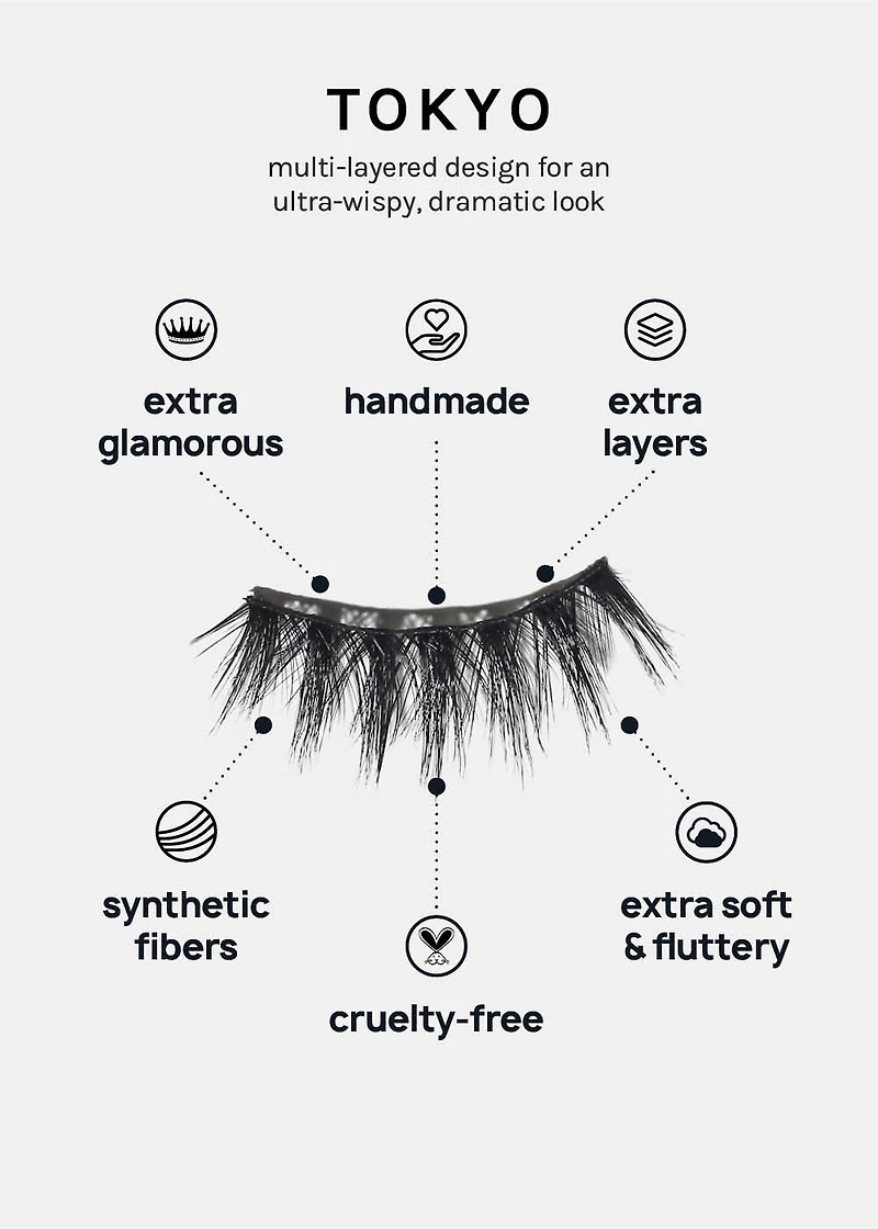 A+ Glam 3D Faux Mink Lashes - Tokyo