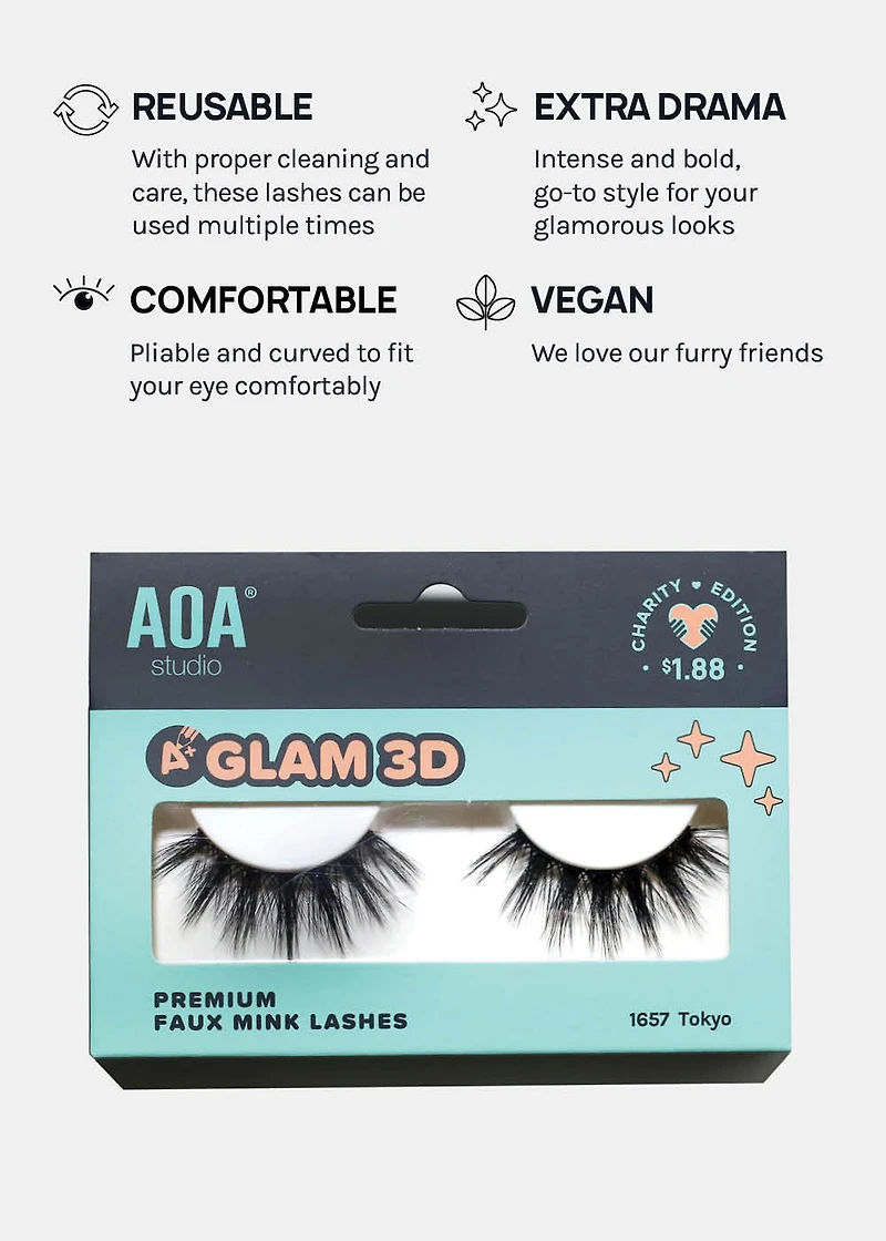 A+ Glam 3D Faux Mink Lashes - Tokyo