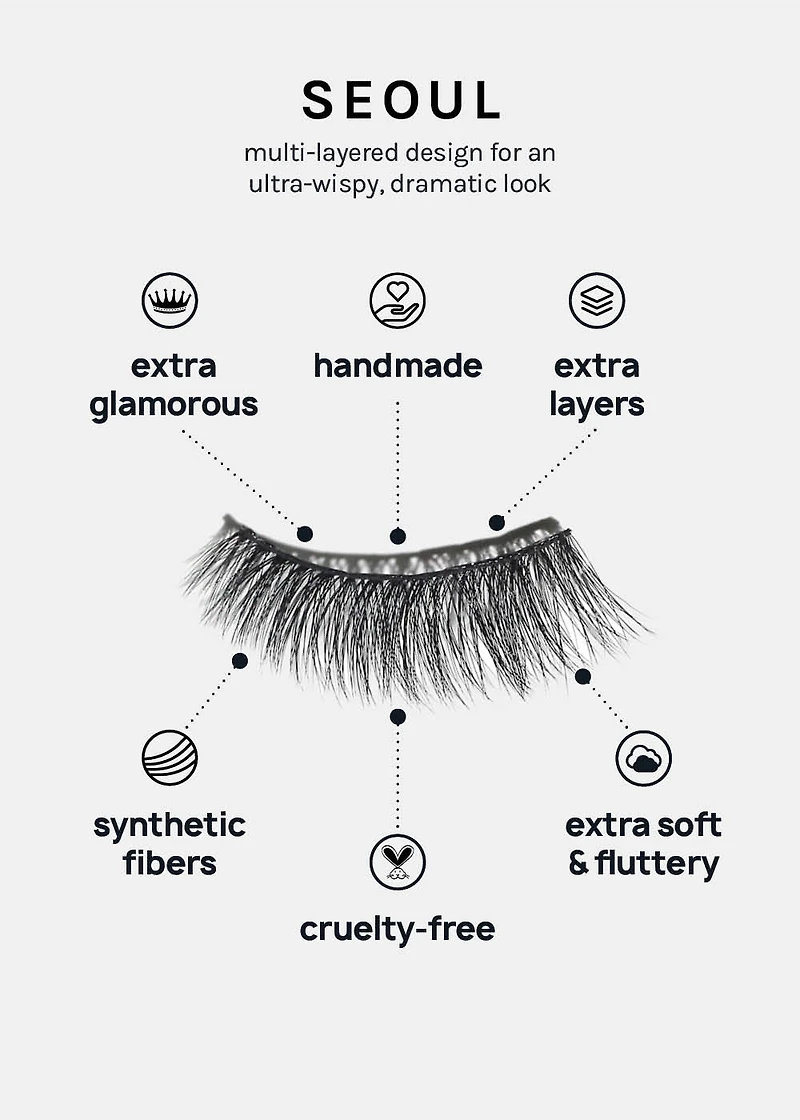 A+ Glam 3D Faux Mink Lashes - Seoul