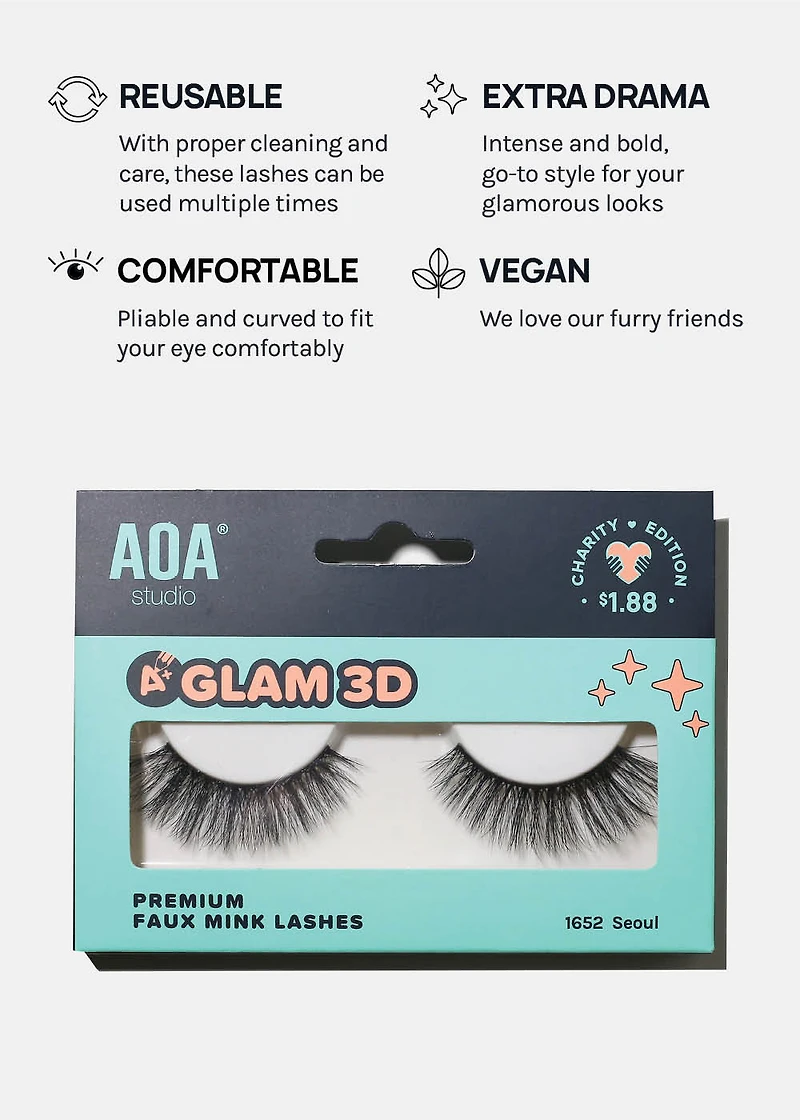 A+ Glam 3D Faux Mink Lashes - Seoul