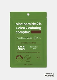 AOA Skin Niacinamide 2% + CICA 7 Calming Complex Sheet Mask