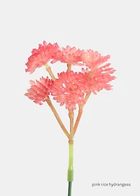 Official Key Items Artificial Succulents - Pink Rice Hydrangeas