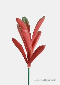 Official Key Items Artificial Succulents - Dark Pink Rubber Dandelion