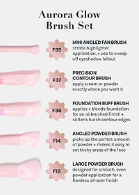 AOA 10-Piece Aurora Glow Brush Set + Travel Case