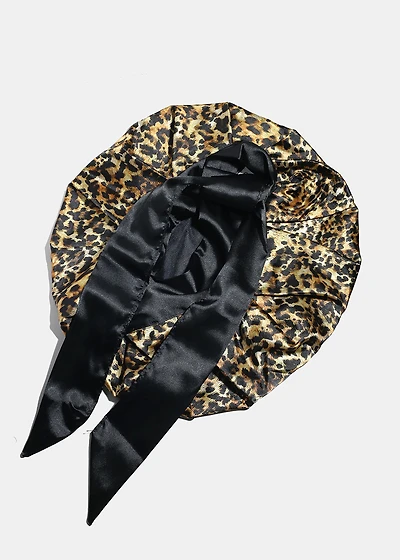Adjustable Tie Silky Satin Bonnet – Double Layered