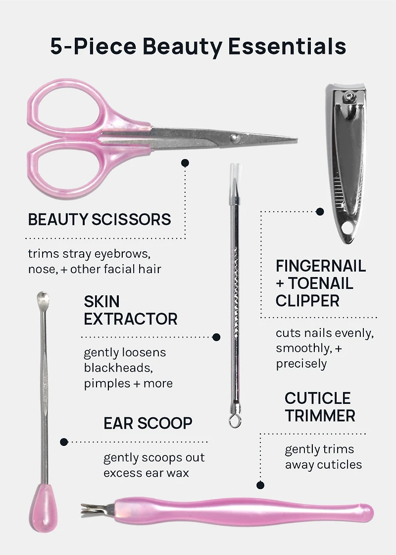 AOA 5 Piece Beauty Details Set with Ear Scoop