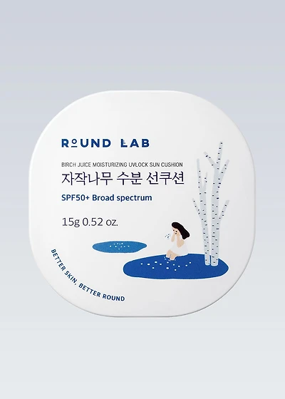 ROUND LAB Birch Juice Moisturizing UVLOCK Sun Cushion 15g