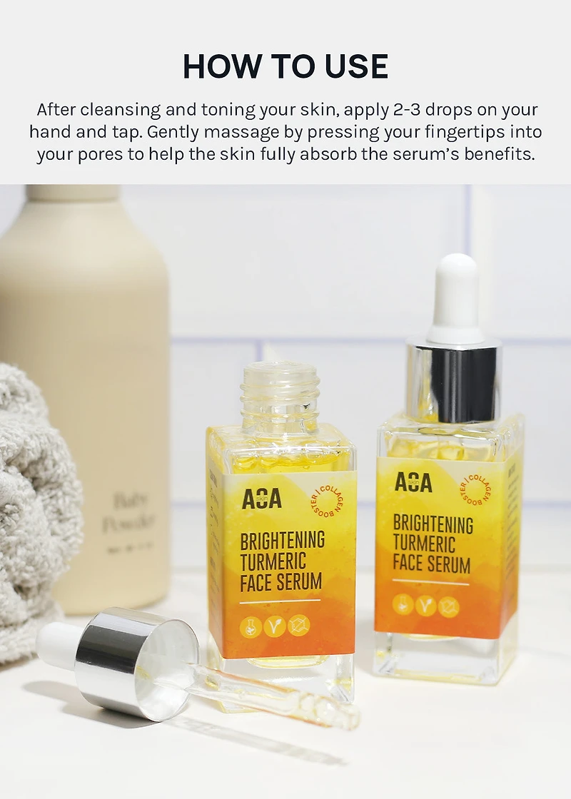 AOA Skin Brightening Turmeric Face Serum