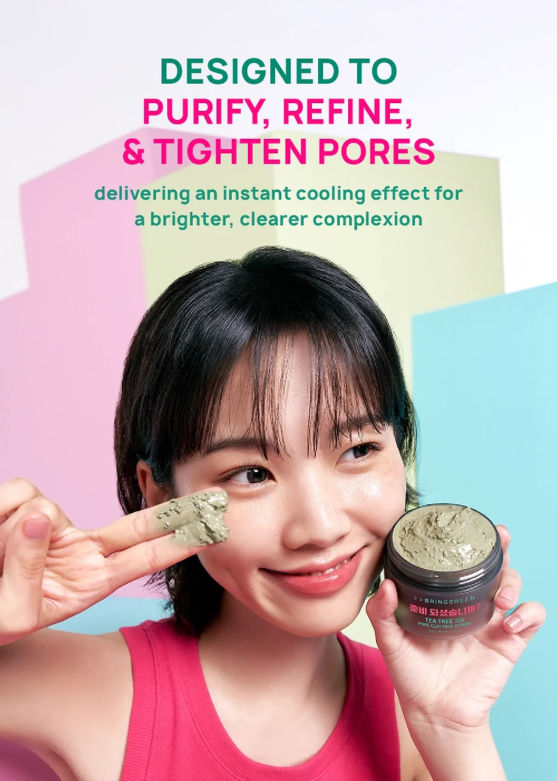 BRINGGREEN Tea Tree Cica Pore Clay Pack Strong 100g