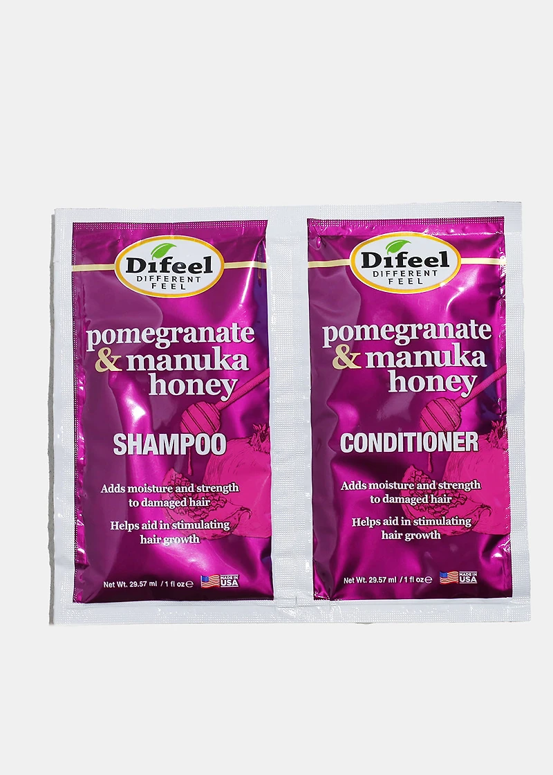 Difeel Pomegranate & Manuka Honey Shampoo & Conditioner Packet