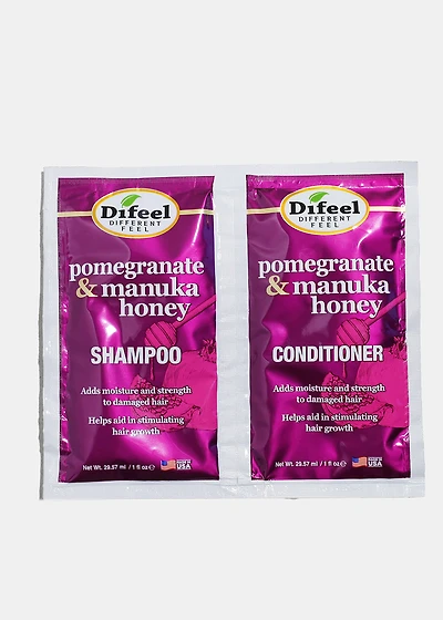 Difeel Pomegranate & Manuka Honey Shampoo & Conditioner Packet