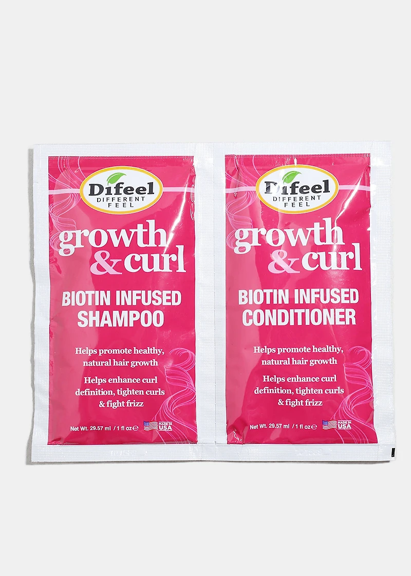 Difeel Growth & Curl Shampoo & Conditioner Packet
