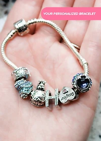 Letter F Rhinestone Bead Charm