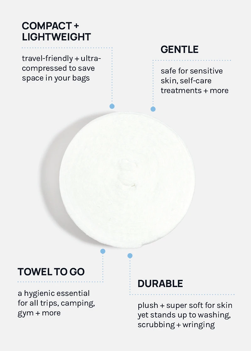 AOA Skin Compressed Full-Sized Bath Towel