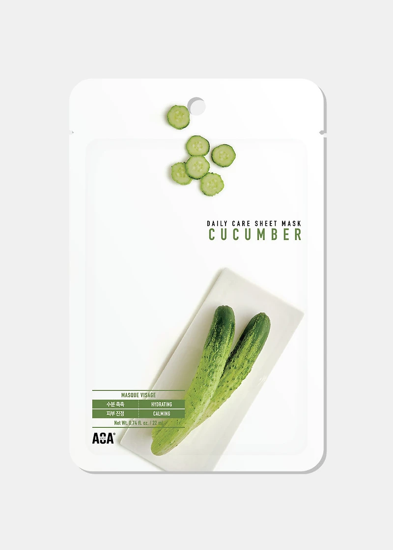 AOA Skin Cucumber Daily Care Sheet Mask