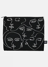 A+ Large Canvas Bag -Artistic Faces