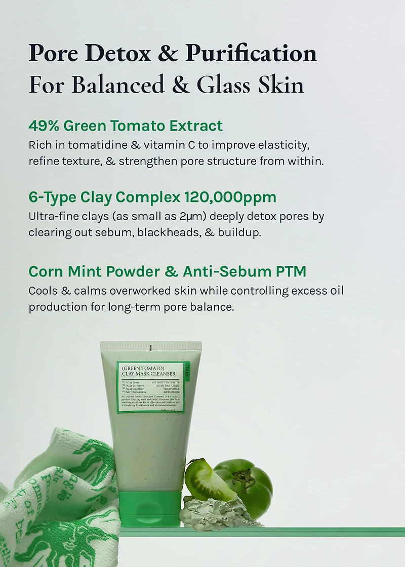 FULLY Green Tomato Clay Mask Cleanser 120ml