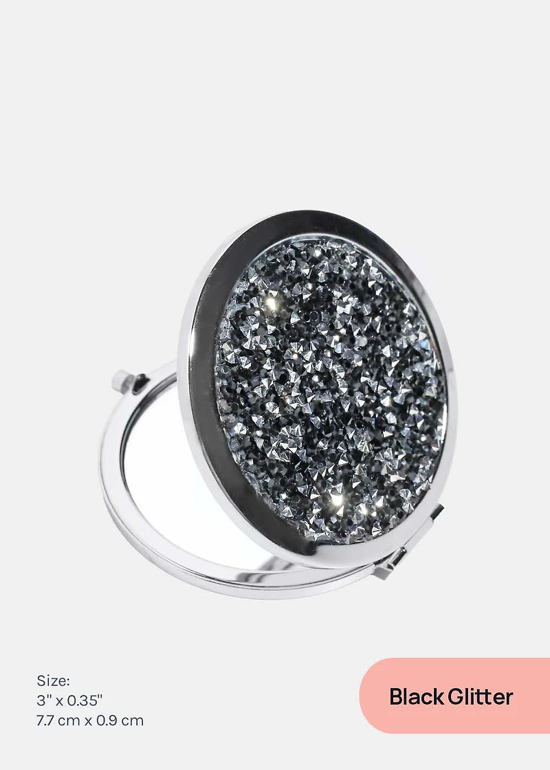 AOA A+ Magnifying Double-Sided Compact Mirror - Glitter