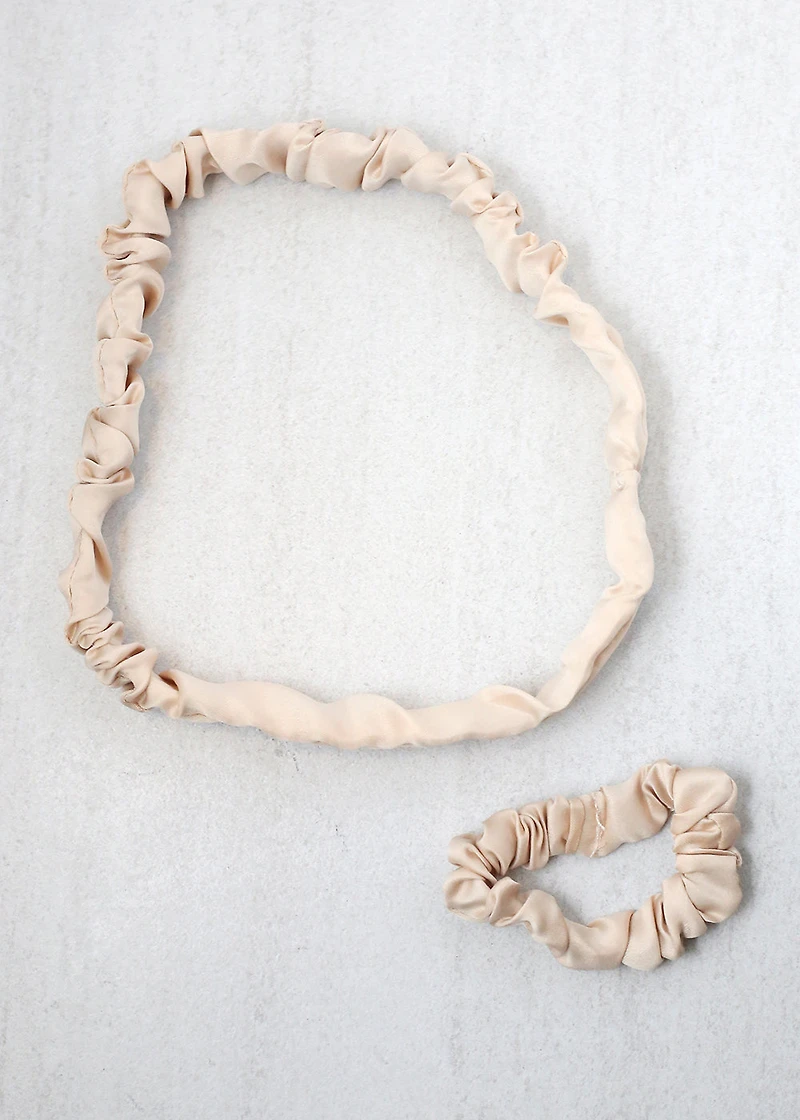 Satin Hairband & Scrunchie