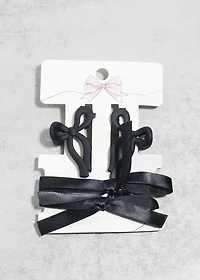Small Bow Hair Clip Set