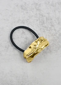 Modern Gold Metal Hair Tie