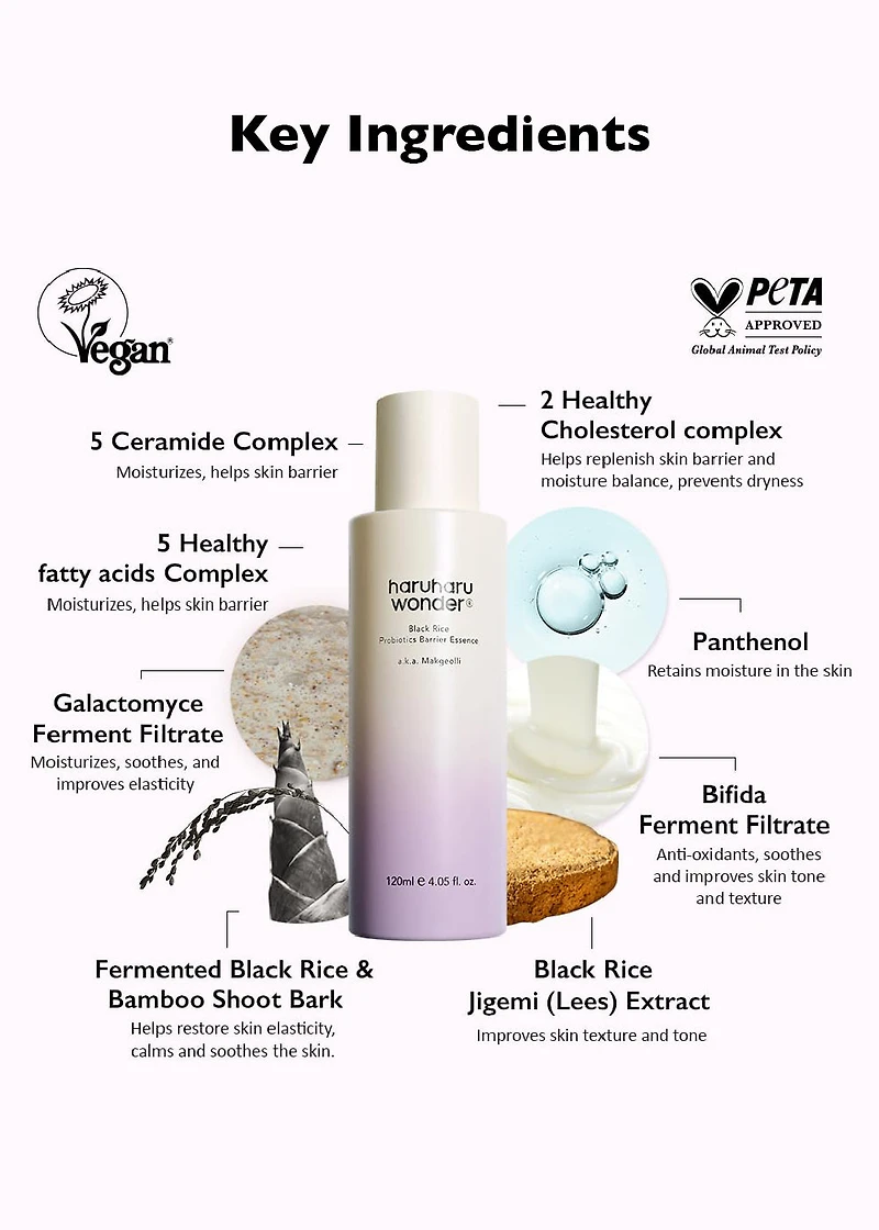 haruharu wonder Black Rice Probiotics Barrier Essence 120ml