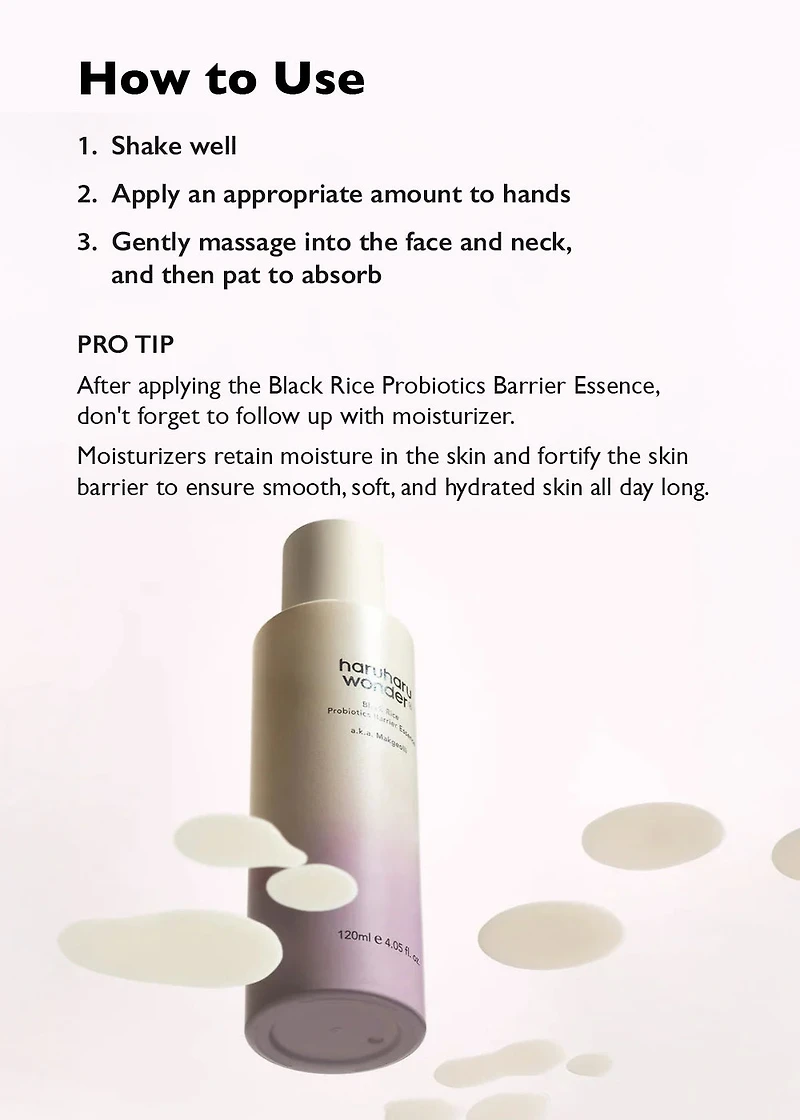 haruharu wonder Black Rice Probiotics Barrier Essence 120ml