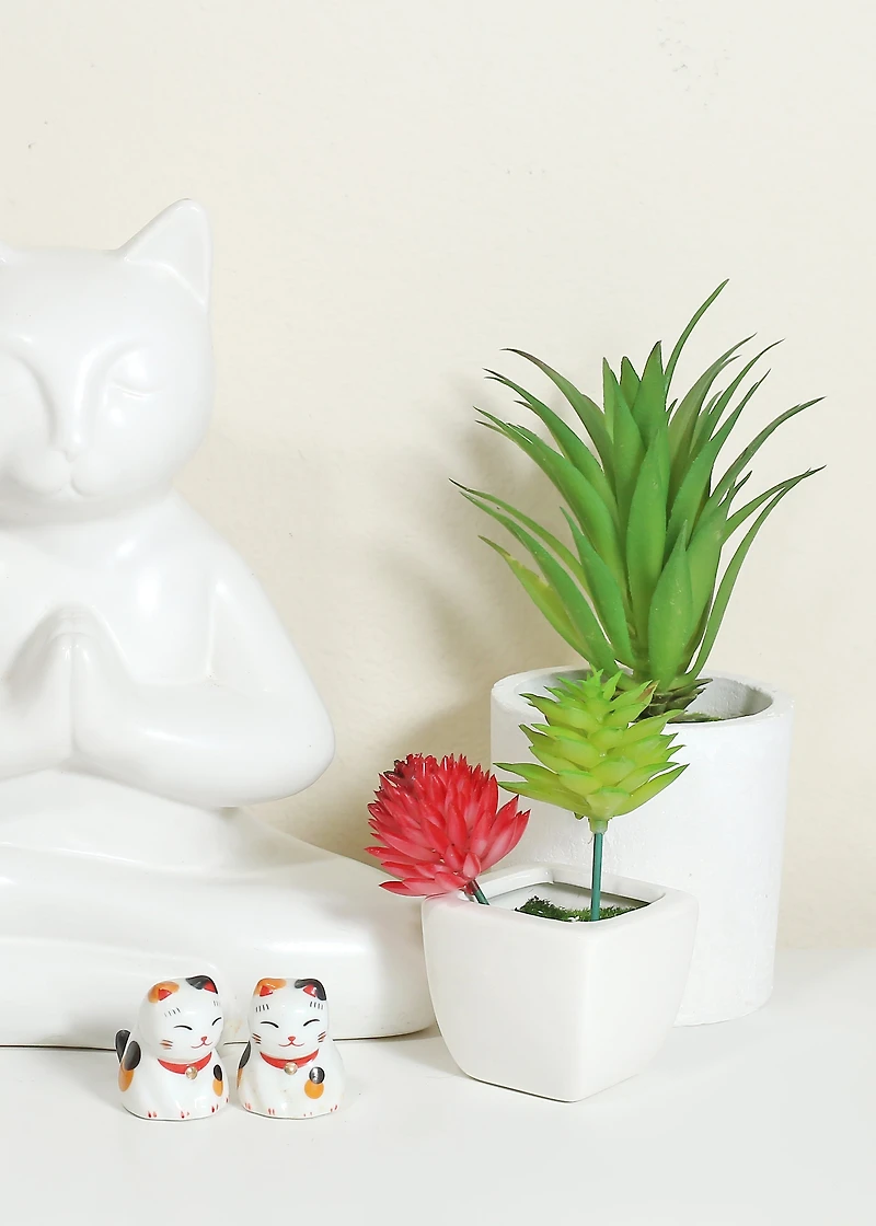 Official Key Items Artificial Succulents - Green Buttercup