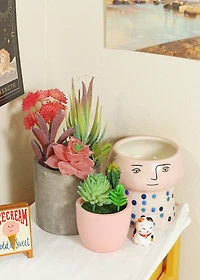 Official Key Items Artificial Succulents - Pink Rice Hydrangeas