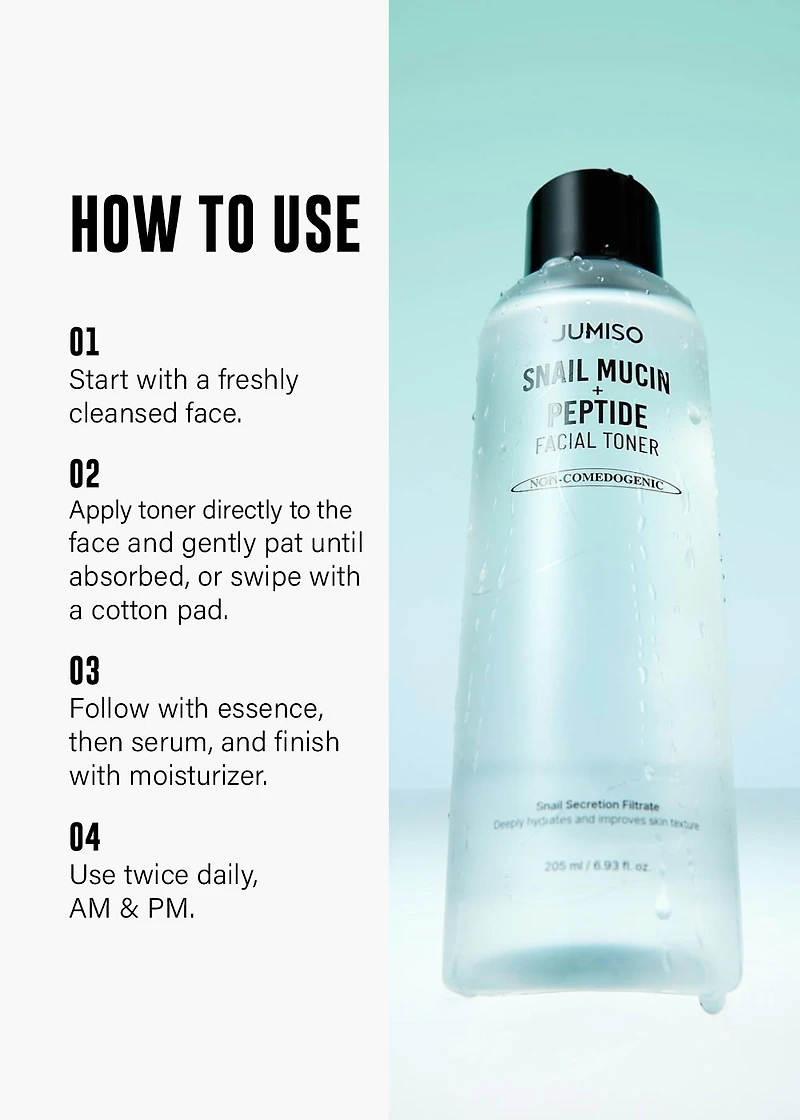 Jumiso Snail Mucin + Peptide Facial Toner 205ml