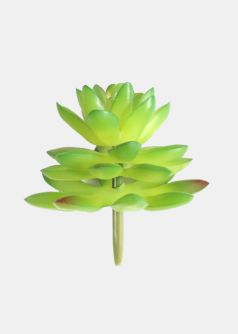 Official Key Items Artificial Succulents - Green Fat Lotus