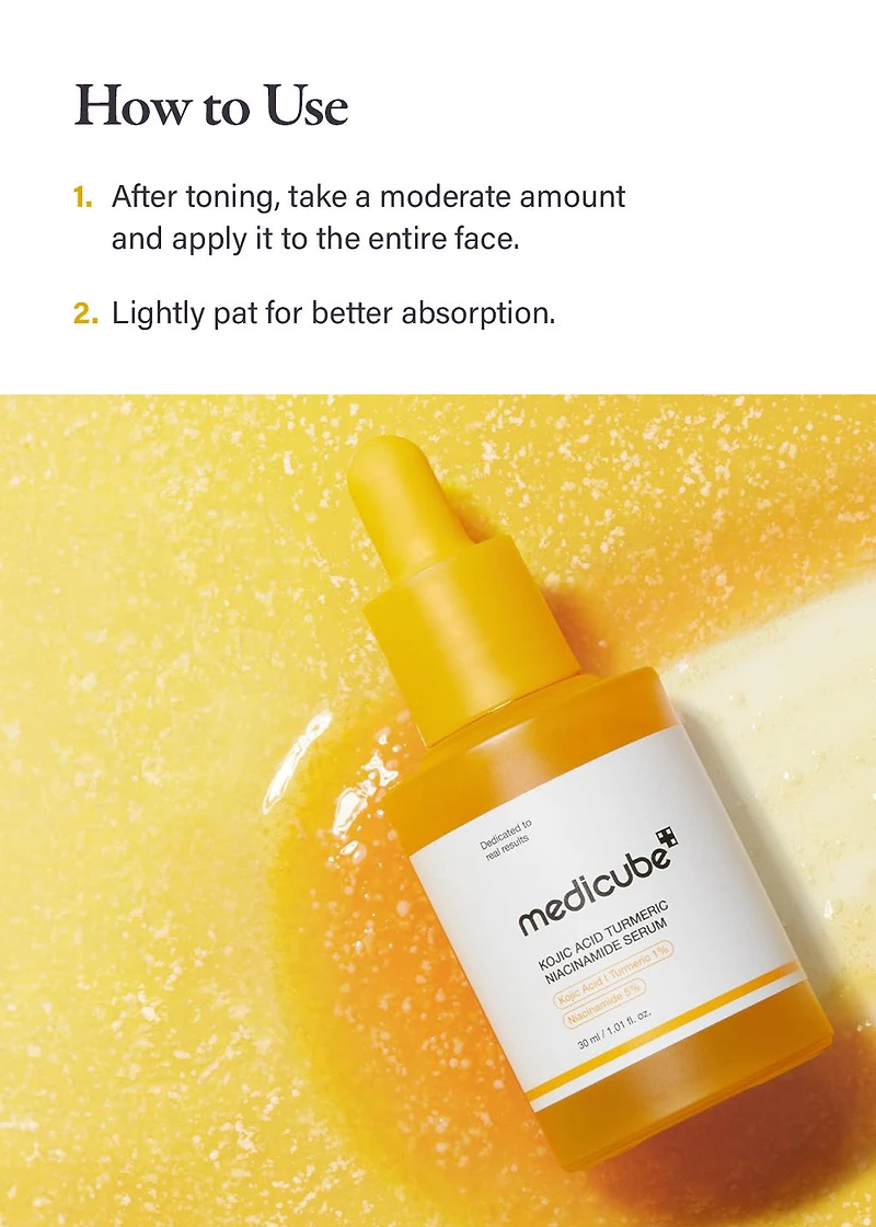 medicube Kojic Acid Turmeric Niacinamide Serum 30ml