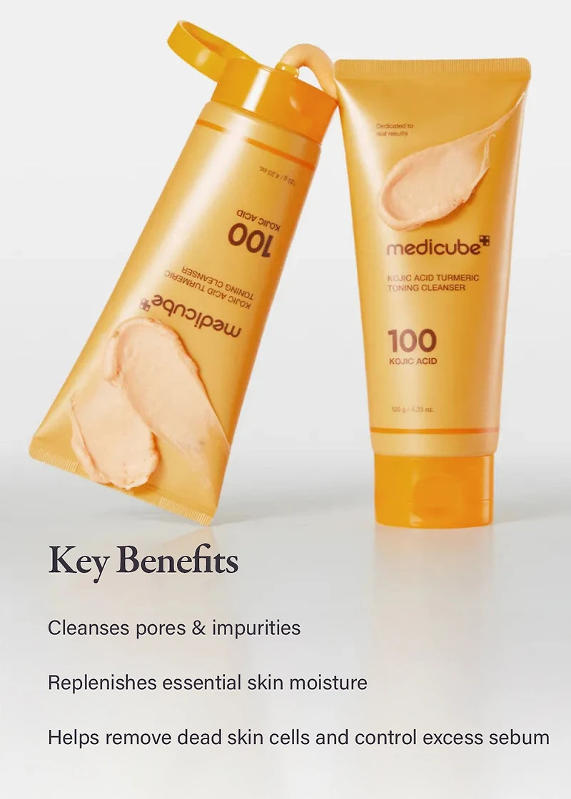 medicube Kojic Acid Turmeric Toning Cleanser 120g