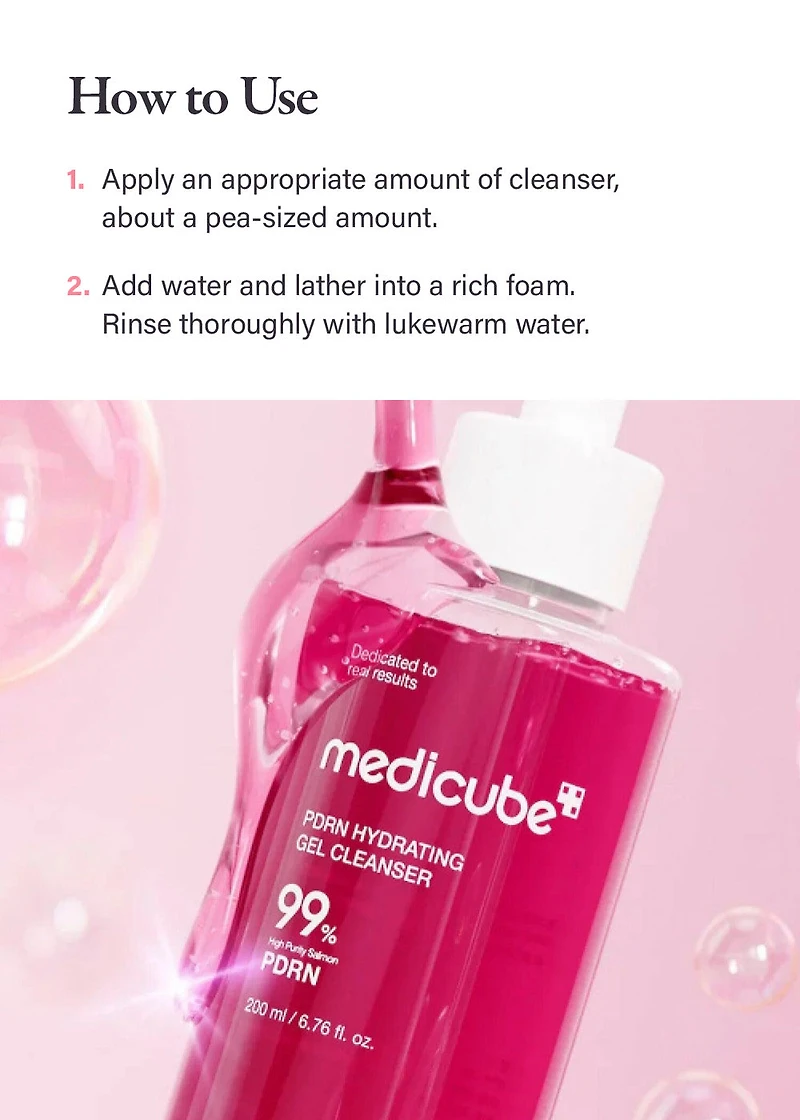 medicube PDRN Hydrating Gel Cleanser 200ml
