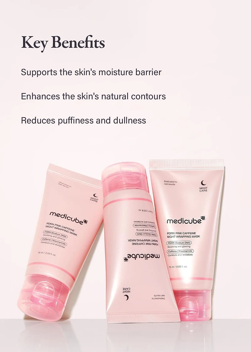 medicube PDRN Pink Caffeine Night Wrapping Mask 75ml