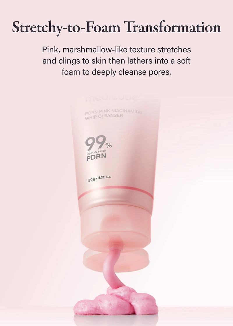 medicube PDRN Pink Niacinamide Whip Cleanser 120g