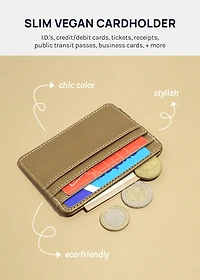 A+ Vegan Leather Slim Card Holder