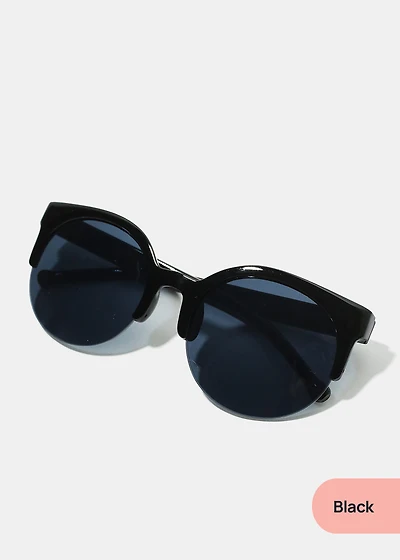 A+ Polarized Semi Rimless Frame Sunglasses
