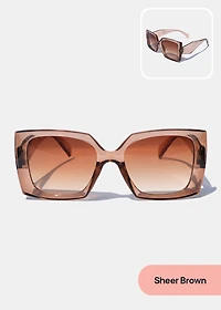 Oversized Trendy Sheer Sunglasses