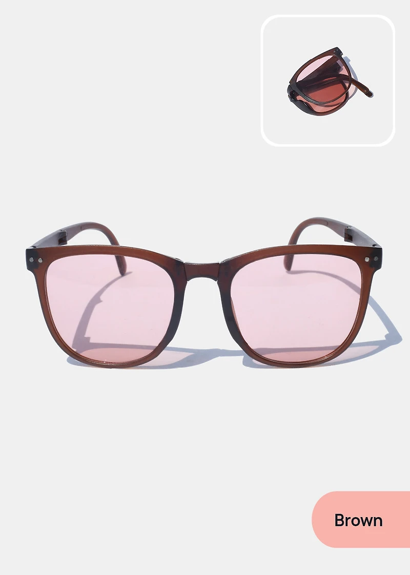 Chic Brown Foldable Shades