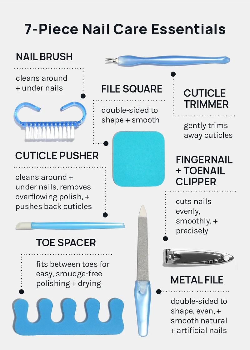 AOA 7 Piece Manicure Pedicure Tool Set