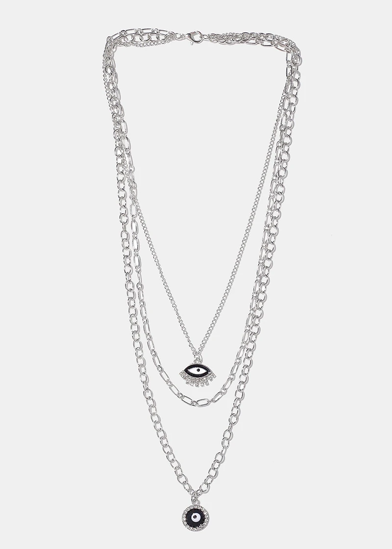 Layered Evil Eye Necklace