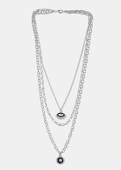 Layered Evil Eye Necklace
